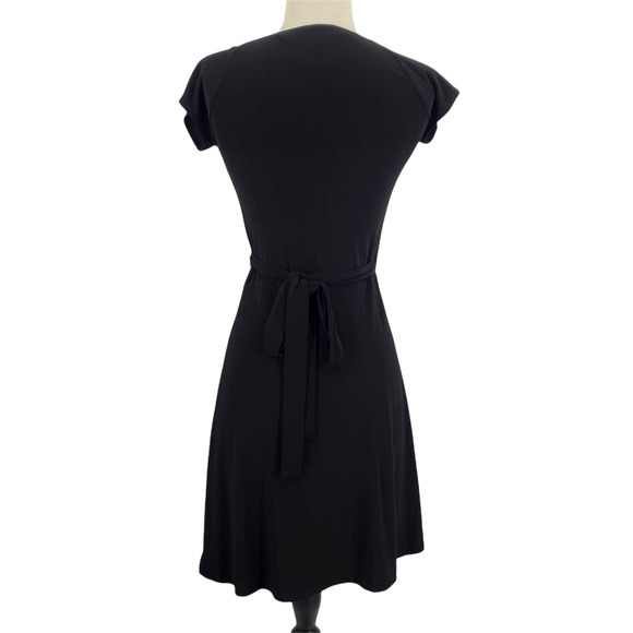 Norma Kamali Black Jersey Wrap Dress Size XS - Picture 6 of 10